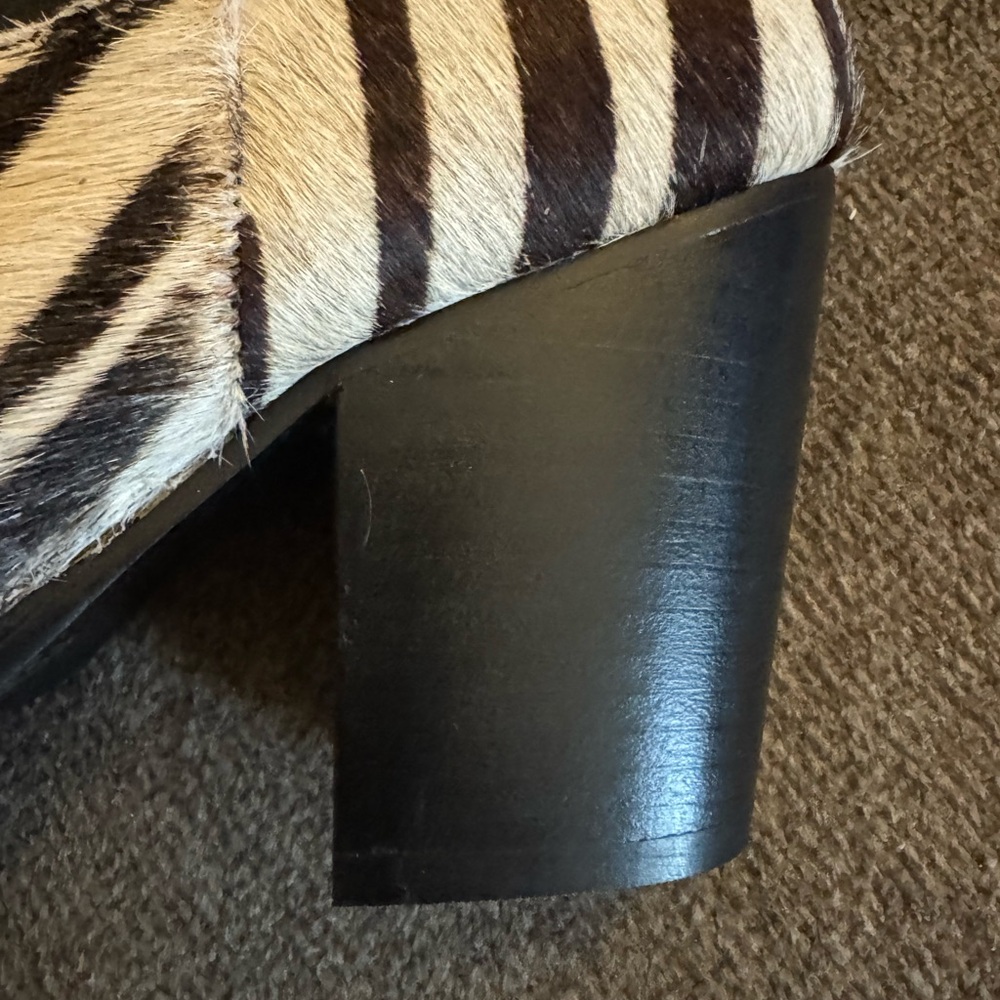 Vintage Zebra Haircalf Chelsea Boots‎ | Chunky Heel | Size 7 - Picture 7 of 16